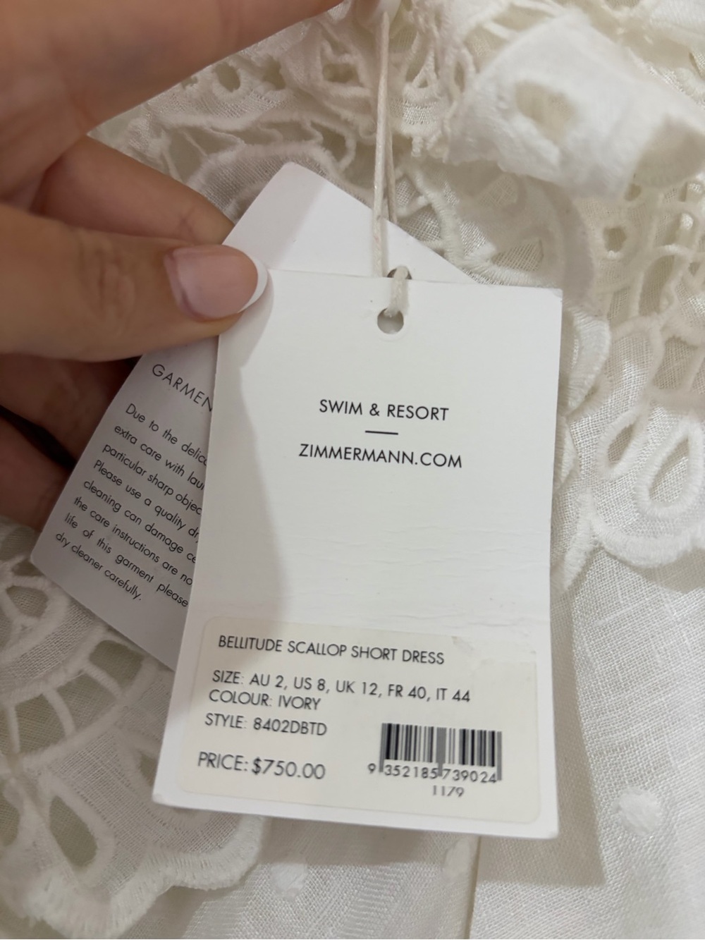 Zimmermann Bellitude Scallop Mini Dress NWT - Picture 5 of 5